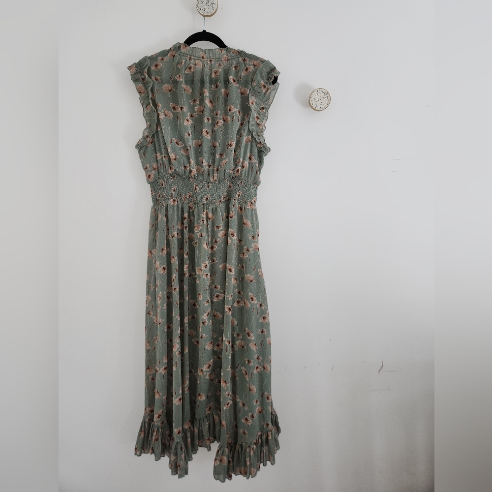 Green floral Lulu's Dress